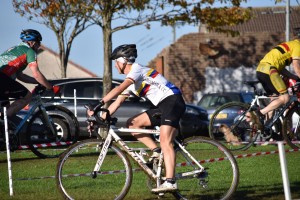 Diane showing her skills on the bike